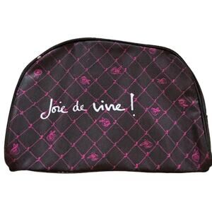 NEW! Lancome Black Fuchsia Joie de Vivre Cosmetic Makeup Clutch Travel Bag